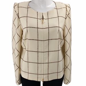 Escada blazer checkerboard size 14